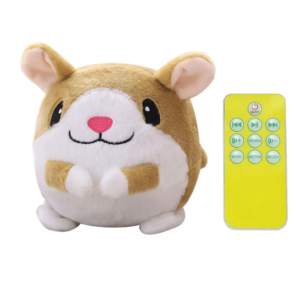 Cartoon Pig Active Moving Pet Plush Toy Washable Interactive Dog Toys USB Rechargeable Talking Moving Dog Ball Toy for Dogs Cats