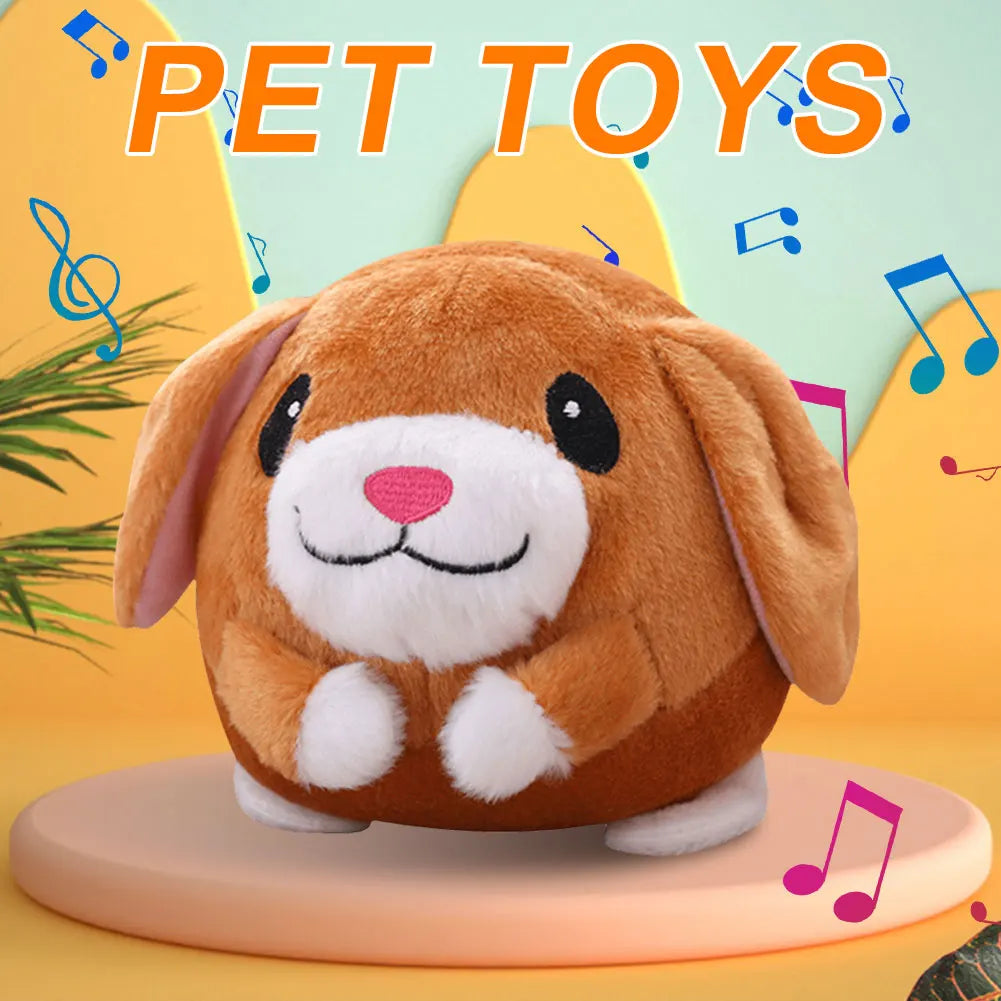 Cartoon Pig Active Moving Pet Plush Toy Washable Interactive Dog Toys USB Rechargeable Talking Moving Dog Ball Toy for Dogs Cats