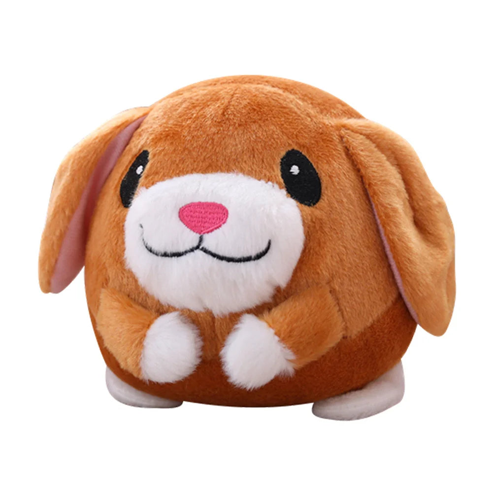 Cartoon Pig Active Moving Pet Plush Toy Washable Interactive Dog Toys USB Rechargeable Talking Moving Dog Ball Toy for Dogs Cats